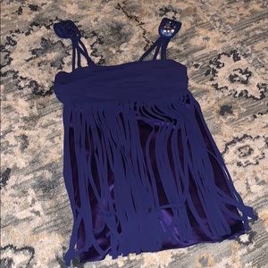 Song of Love Purple Fringe Top